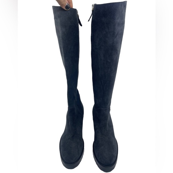 Roberto Festo Blue/ grey suede Heeled Boots made in Italy size 36 - Picture 14 of 16